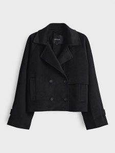 OPUS Kurtka przejściowa w kolorze czarnym rozmiar: 38. Czarne kurtki Opus, bez wzorów, z wełny, bez kaptura. Za 274,99 zł.