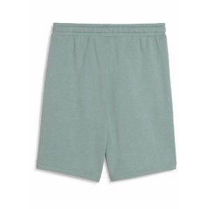 Młodzieżowe długie szorty Mid 90s PUMA Green Moon. Zielona szorty Puma, bez wzorów, prążkowane, młodzieżowe. W wyprzedaży za 134,00 zł.