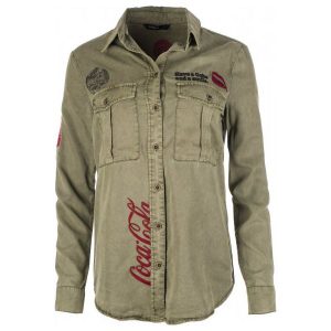 Desigual Koszula Damska Coca Cola S Khaki. Koszule marki Desigual. W wyprzedaży za 377,00 zł.