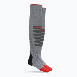 Skarpety narciarskie podgrzewane Lenz Heat Sock 5.1 Toe Cap Slim Fit. Szare skarpetki LENZ, bez wzorów. Za 370,50 zł.