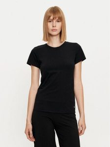 Deha T-Shirt A00150 Czarny Regular Fit. Czarne t-shirty Deha, l, bez wzorów, z bawełny, bez kołnierzyka, bez ramiączek. Za 139,99 zł.