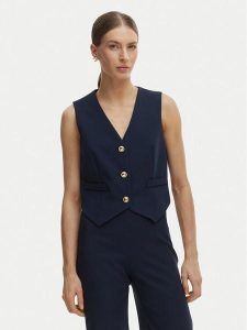 Rinascimento Kamizelka garniturowa CFC0128644003 Granatowy Regular Fit. Niebieskie kamizelki Rinascimento, l, bez wzorów, z syntetyku, bez kołnierzyka, bez ramiączek, bez kaptura. Za 399,99 zł.