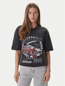 Guess T-Shirt W6GI20 K3133 Szary Relaxed Fit. Szare t-shirty Guess, xs, z aplikacjami, z bawełny, bez kołnierzyka, bez ramiączek. Za 296,99 zł.