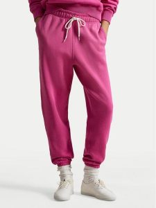 Polo Ralph Lauren Spodnie dresowe 211971700501 Różowy Tapered Fit. Czerwone spodnie dresowe Polo Ralph Lauren, s, bez wzorów, z bawełny. Za 476,99 zł.