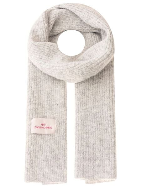 Zwillingsherz Szal w kolorze jasnoszarym z dodatkiem wełny - 200 x 30 cm rozmiar: onesize. Szare szaliki Zwillingsherz, bez wzorów, z materiału. Za 170,87 zł.