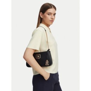 Torebka U.S. Polo Assn. Czarne torebki klasyczne U.S. Polo Assn., bez wzorów, bez dodatków. Za 124,99 zł.