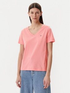 Gant T-Shirt Shield 4200750 Różowy Regular Fit. Czerwone t-shirty GANT, xs, bez wzorów, z bawełny, bez kołnierzyka, bez ramiączek. Za 119,99 zł.
