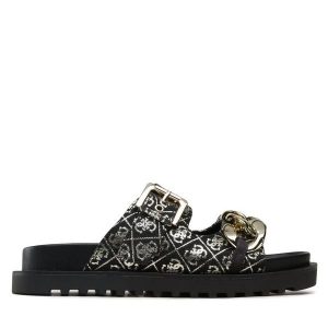 Klapki Guess. Czarne klapki Guess, z aplikacjami, bez obcasa. Za 299,99 zł.