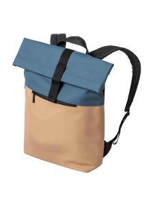 Plecak zwijany z kieszenią na laptopa – Camel/Navy Meatfly. Niebieskie plecaki Meatfly. Za 203,99 zł.