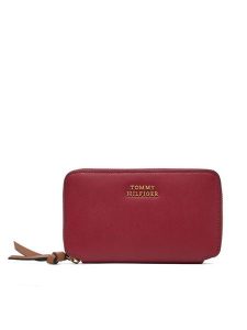 Tommy Hilfiger Portfel Th Leather Med Za Wallet AW0AW18939 Czerwony. Czerwone portfele TOMMY HILFIGER, bez wzorów, ze skóry. Za 289,99 zł.