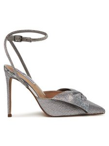 Steve Madden Szpilki Vincentia-R Heeled s SM11003650 Srebrny. Szare sandały Steve Madden, bez wzorów, z materiału, bez obcasa. Za 459,99 zł.