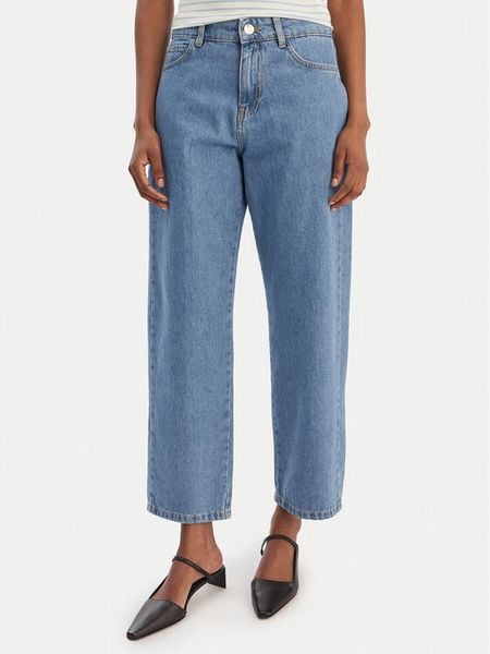 Marella Jeansy Agitare 2615181101 Niebieski Mom Fit. Niebieskie jeansy Marella, bez wzorów, z bawełny. Za 479,99 zł.