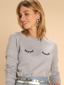 WOOOP Bluza "Eyes Closed" w kolorze szarym rozmiar: M. Szare bluzy Wooop, m, bez wzorów, z bawełny, bez kaptura. Za 108,99 zł.