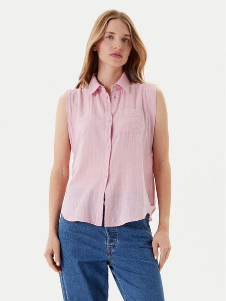 United Colors Of Benetton Koszula 5ONVDQ0C1 Różowy Regular Fit. Czerwone koszule United Colors of Benetton, xs, bez wzorów, z bawełny, bez kołnierzyka, bez ramiączek. Za 119,99 zł.