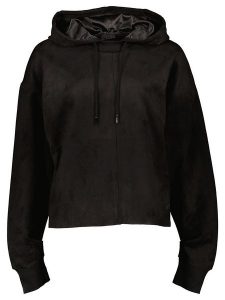 Guess Bluza w kolorze czarnym rozmiar: M. Czarne bluzy Guess, m, z aplikacjami, z kapturem. Za 109,78 zł.