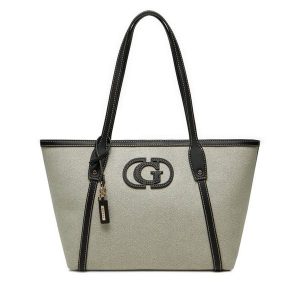 Torebka Guess. Brązowe shopper bag Guess, z aplikacjami, bez dodatków. Za 729,99 zł.