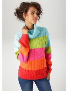 Aniston Golf ze wzorem rozmiar: 42. Golfy Aniston, bez wzorów, ze splotem. Za 61,31 zł.