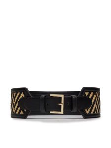 Guess Pasek na talię Noelle BW9125 P4280 Czarny. Czarne paski Guess, z aplikacjami, z tworzywa sztucznego. Za 179,99 zł.