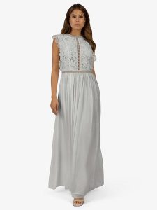 APART Sukienka w kolorze błękitnym rozmiar: 38. Niebieskie sukienki Apart, bez wzorów, z koronki, bez kołnierzyka, bez ramiączek, maxi. Za 217,99 zł.