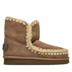 Śniegowce Mou. Szare buty zimowe Mou, bez obcasa, bez zapięcia. Za 809,99 zł.