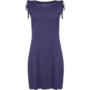 Sukienka damska Loap Asanura Ciemnoniebieska. Czarne sukienki LOOP, bez wzorów, eleganckie, bez kołnierzyka, bez ramiączek, sportowe. Za 155,99 zł.