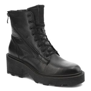 Czarne Botki Simen Damskie Wygodne Buty Skórzane. Czarne botki Simen, na zimę, bez wzorów, ze skóry, bez obcasa, na obcasie, bez zapięcia. Za 409,00 zł.