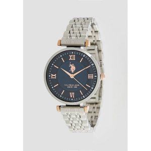 U.S. Polo Assn. Zegarek kwarcowy w kolorze srebrno-granatowym rozmiar: onesize. Szare, analogowe zegarki U.S. Polo Assn. Za 217,99 zł.