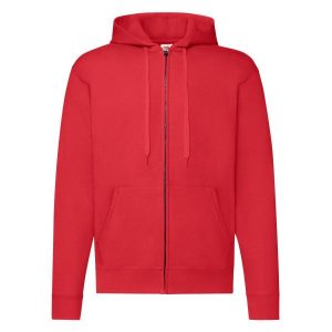 Klasyczna Kurtka Z Kapturem Dla Dorosłych Unisex. Czerwone kurtki FRUIT OF THE LOOM, s, bez wzorów, z kapturem. Za 135,99 zł.