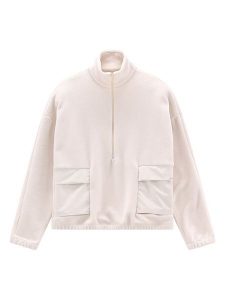 Jeanne Baret Bluza polarowa "Rochefort" w kolorze kremowym rozmiar: 40. Brązowe bluzy Jeanne Baret, bez wzorów, z polaru, bez kaptura. Za 192,79 zł.