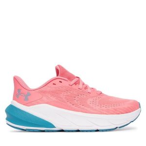 Buty do biegania Under Armour. Czerwone buty sportowe Under Armour, bez wzorów, bez zapięcia, do biegania. Za 399,99 zł.