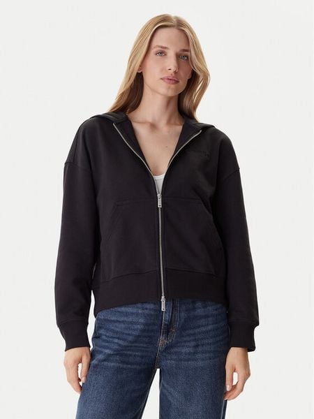 Calvin Klein Bluza LV044C211G Czarny Relaxed Fit. Czarne bluzy Calvin Klein, s, bez wzorów, z bawełny, bez kaptura. Za 289,99 zł.