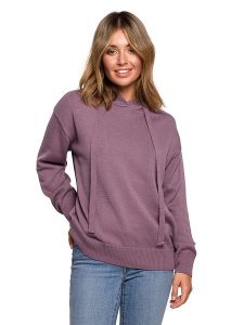 Be Wear Sweter w kolorze fioletowym rozmiar: L/XL. Różowe swetry oversize Be Wear, l, bez wzorów, z bawełny, bez ramiączek. Za 240,95 zł.
