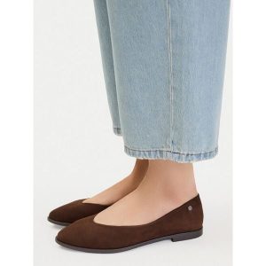 Baleriny Lasocki. Brązowe balerinki Lasocki, bez wzorów, bez obcasa, bez zapięcia. Za 169,99 zł.