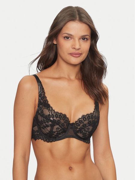 Hunkemöller Biustonosz z fiszbiną Daisy 205440 Czarny. Czarne biustonosze Hunkemöller, bez wzorów, z syntetyku. Za 109,99 zł.