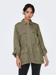 ONLY Kurtka przejściowa w kolorze khaki rozmiar: L. Brązowe kurtki ONLY, l, bez wzorów, z lyocellu, bez kaptura. Za 171,28 zł.