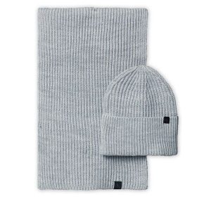 Zestaw szalik i czapka Calvin Klein Jeans. Szare szaliki Calvin Klein Jeans, bez wzorów, z jeansu. Za 249,99 zł.