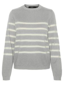 Vero Moda Sweter w kolorze szaro-białym rozmiar: XL. Białe swetry oversize Vero Moda, xl, bez wzorów, bez ramiączek. Za 65,54 zł.