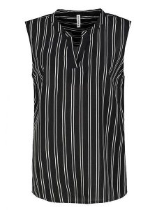 Fresh Made Bluzka w kolorze czarno-białym rozmiar: XXL. Czarne bluzki Fresh Made, xxl, bez wzorów, z wiskozy, bez kołnierzyka, bez ramiączek. Za 41,95 zł.