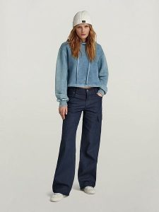 G-Star Dżinsy "Judee" - Comfort fit - w kolorze granatowym rozmiar: W24/L30. Niebieskie jeansy G-Star, z aplikacjami, z podwyższonym stanem. Za 210,32 zł.