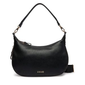 Torebka Liu Jo. Czarne torebki klasyczne Liu Jo, bez wzorów, bez dodatków. Za 599,99 zł.