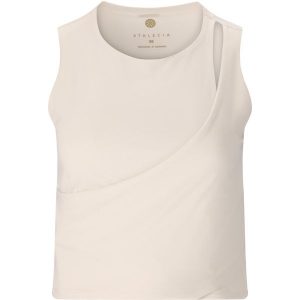 Damski tank top Athlecia Aisari. Brązowe topy Athlecia, bez wzorów, sportowe, bez kołnierzyka, bez ramiączek. Za 127,50 zł.