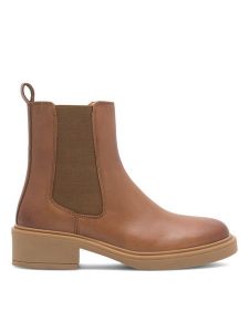 Sergio Bardi Botki KAP-C1060-01SB Brązowy. Brązowe botki Sergio Bardi, bez wzorów, ze skóry, bez obcasa, na płaskiej podeszwie, bez zapięcia. Za 279,99 zł.