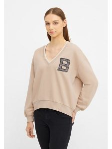 Bench Bluza "Solna" w kolorze beżowym rozmiar: 36. Brązowe bluzy Bench, bez wzorów, bez kaptura. Za 88,43 zł.