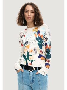 Desigual Sweter Nantes Lacroix 26SWJF35 Écru Regular Fit. Swetry klasyczne Desigual, l, z syntetyku, bez kołnierzyka. Za 429,99 zł.