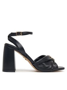 Steve Madden Sandały 11005662 Czarny. Czarne sandały Steve Madden, bez wzorów, ze skóry, bez obcasa, na słupku, bez zapięcia. Za 519,99 zł.