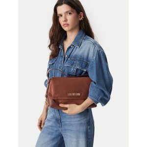 Torebka LOVE MOSCHINO. Brązowe torebki klasyczne LOVE MOSCHINO, bez wzorów, bez dodatków. Za 675,99 zł.