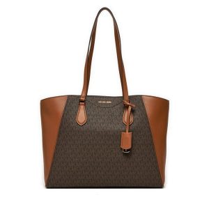 Torebka MICHAEL Michael Kors. Brązowe shopper bag MICHAEL Michael Kors, bez wzorów, bez dodatków. Za 739,99 zł.