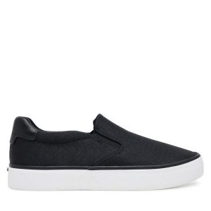 Tenisówki Calvin Klein. Czarne trampki Calvin Klein, bez wzorów, bez zapięcia. Za 309,99 zł.