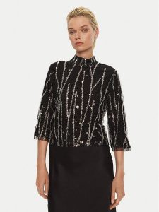 Bruuns Bazaar Bluzka Ignaras BBW4157 Czarny Regular Fit. Czarne bluzki Bruuns Bazaar, bez wzorów, z syntetyku, bez kołnierzyka, bez ramiączek. Za 399,99 zł.