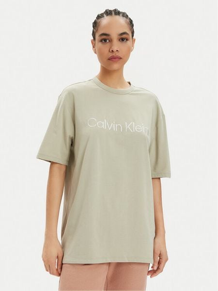 Calvin Klein Underwear T-Shirt 000QS7069E Zielony Relaxed Fit. Zielone t-shirty Calvin Klein Underwear, xs, bez wzorów, z bawełny, bez kołnierzyka, bez ramiączek. Za 89,99 zł.